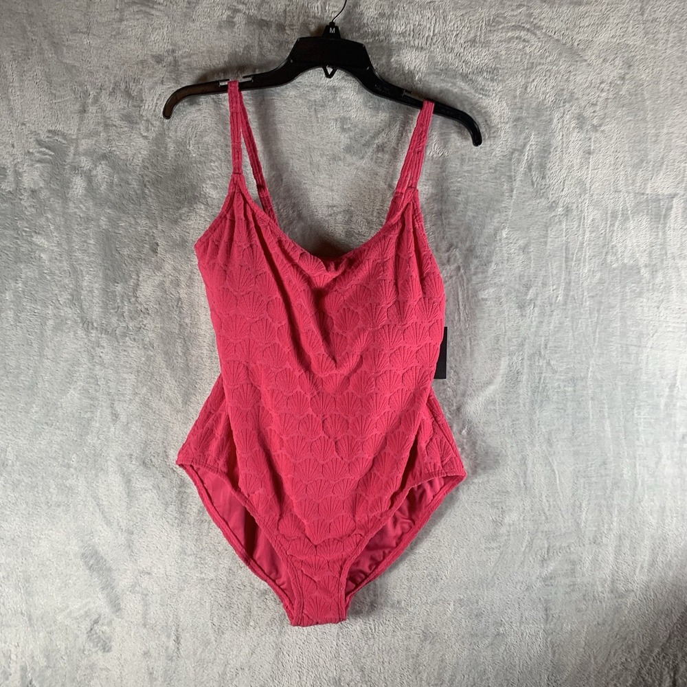 Kate Spade Women's Swimsuit XL One Piece Terry Cloth Seashell Pink Swim NWT